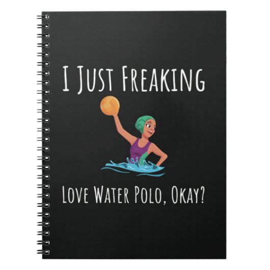 Funny Water Polo Ornaments Player Sportpool Ball Notizblock (Vorderseite)