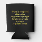 Funny Water und Gin Joke Dosenkühler (Rückseite)