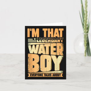 Funny Waterboy Football Team Manager Hydration Spe Karte