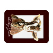 Funny Watercolor Billy Goat Animal Magnet (Horizontal)
