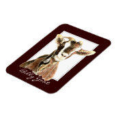 Funny Watercolor Billy Goat Animal Magnet (Linke Seite)