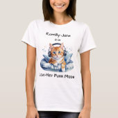 Funny Watercolor Cat Spaß Personalisiert T-Shirt (Vorderseite)