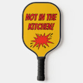 Funny Watercolor Chicken Personalized Pickleball Schläger (Rückseite)