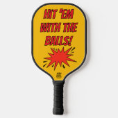 Funny Watercolor Chicken Personalized Pickleball Schläger (Rückseite)