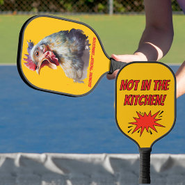 Funny Watercolor Chicken Personalized Pickleball Schläger