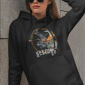 Funny Watercolor Creepy Hexen Broom Halloween Hoodie