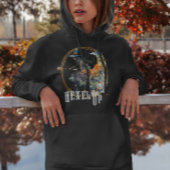 Funny Watercolor Creepy Hexen Broom Halloween Hoodie