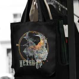 Funny Watercolor Creepy Hexen Broom Halloween Tasche