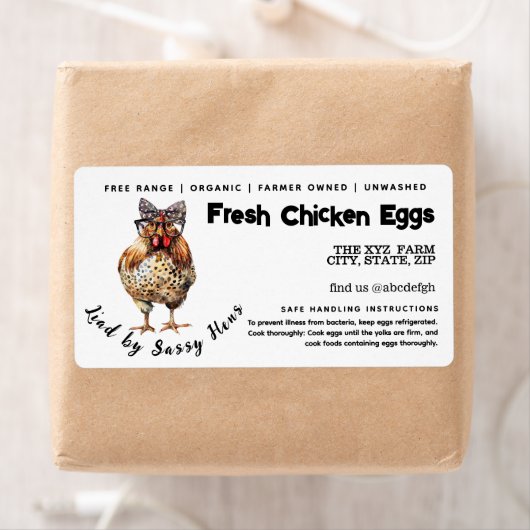 Funny Watercolor Eierkarton Etikett (Insitu)