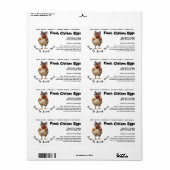 Funny Watercolor Eierkarton Etikett (Vorne)