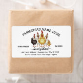 Funny Watercolor Farm Fresh Eggs | Monogram Egg Ca (Insitu)