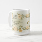 Funny Watercolor Floral Sarcastic Phrase Mama groß Kaffeetasse (Vorderseite Links)