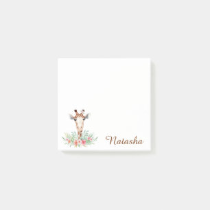 Funny Watercolor Giraffe Wasserfarben Post-it Klebezettel