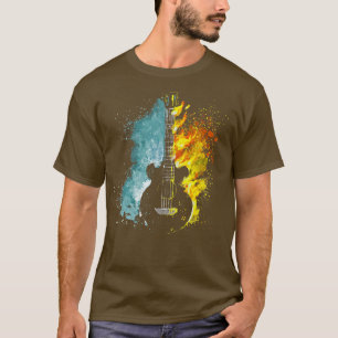Funny Watercolor Gitarrist Lover Guitar Aco T-Shirt