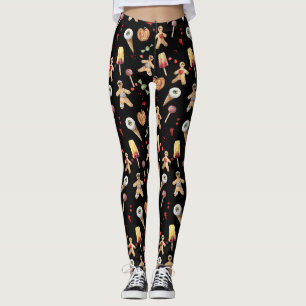 Funny Watercolor Halloween Leckereien Leggings
