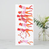 Funny Watercolor Nutcracker Ballet Flatcard (Stehend Vorderseite)