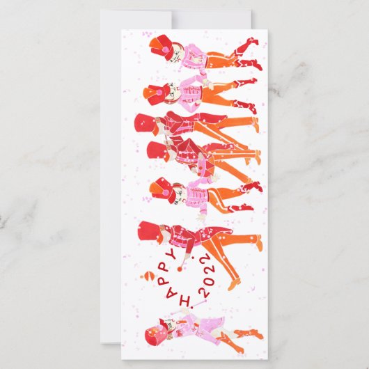 Funny Watercolor Nutcracker Ballet Flatcard (Vorderseite)