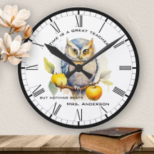 Funny Watercolor Owl Lehrer