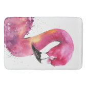 Funny Watercolor Pink Flamingo Gönnt Lover Badematte (Vorderseite)