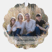 Funny Watercolor Snowman Weihnachten Ornament Karte (Rückseite)