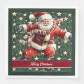 Funny Watercolor Weihnachten Serviette (Vorderseite)