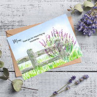 Funny Watercolor Zaun mit Lavender Muttertag