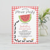 Funny Watermelon Ants Picnic Einladung zum Geburts (Stehend Vorderseite)