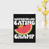 Funny Watermelon Eating Champ Sommer Essen Karte (Gelbe Blume)