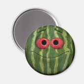Funny Watermelon Emoticon Magnet (Vorderseite/Rückseite)