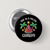 Funny Watermelon Grandpa Melon Großvater Joke Button (Vorne & Hinten)