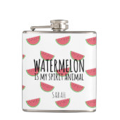 Funny Watermelon ist meine Spirit Animal Summer Fl Flachmann (Vorderseite)