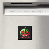 Funny Watermelon Jack O Lantern Soky Dripng Fruit  Magnet (In Situ (Geschirrspüler))