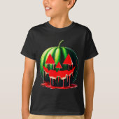 Funny Watermelon Jack O Lantern Soky Dripng Fruit T-Shirt (Vorderseite)