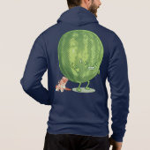 Funny Watermelon Kackend Cartoon Hoodie (Rückseite)