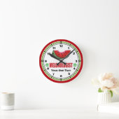 Funny Watermelon Lover Runde Wanduhr (Zuhause)