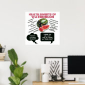 Funny Watermelon Man Viagra Joke Poster (Heimbüro)