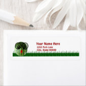 Funny Watermelon Picnic Rücksendeadresse Label (Insitu)