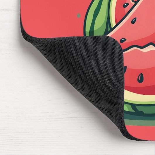Funny Watermelon Pun "Melon-choly No more" Mousepad (Ecke)