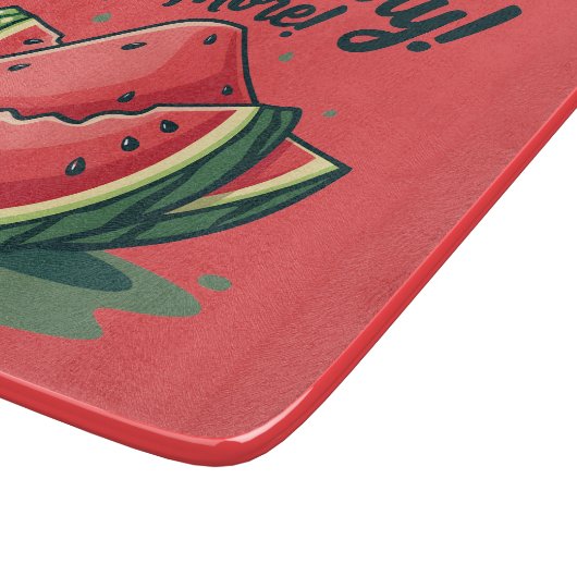 Funny Watermelon Pun "Melon-choly No more" Schneidebrett (Ecke)