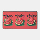 Funny Watermelon Pun "Melon-choly No more" Schreibtischunterlage (Vorderseite)