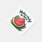 Funny Watermelon Pun "Melon-choly No more" Serviette (Ecke)
