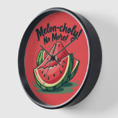 Funny Watermelon Pun "Melon-choly No more" Uhr (Winkel)