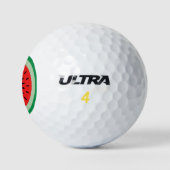 Funny Watermelon Round Slice Golfball (Logo)