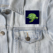 Funny Watermelon Seaturtle Button (Beispiel)