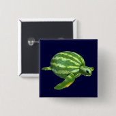 Funny Watermelon Seaturtle Button (Vorne & Hinten)