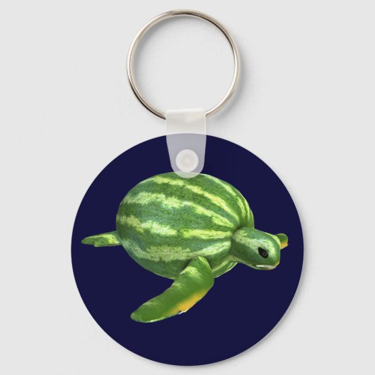 Funny Watermelon Seaturtle Schlüsselanhänger (Vorderseite)