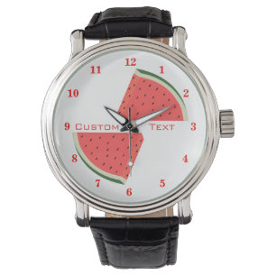 Funny Watermelon Watch mit benutzerdefiniertem Tex Armbanduhr