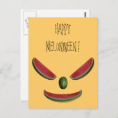 Funny Watermelons Emoticon Postkarte (Vorne/Hinten)