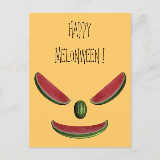 Funny Watermelons Emoticon Postkarte (Vorderseite)