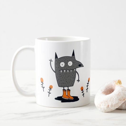 Funny Wave Monster Kaffeetasse (Mit Donut)